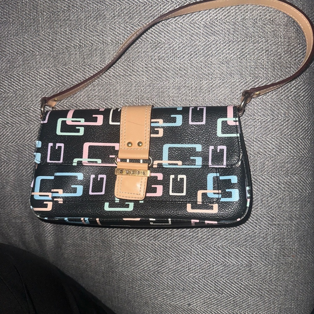 Guess Y2K throwback Black Multicolor Shoulder Bag